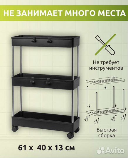 Этажерка на колесиках