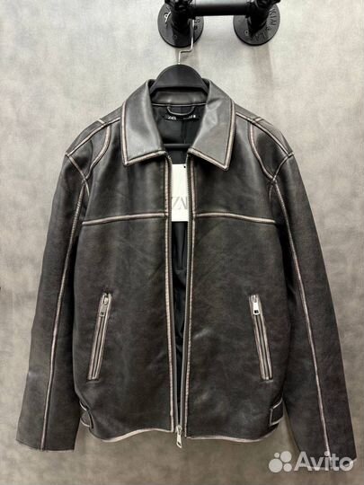 Кожаная куртка Zara