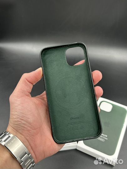 Оригианльный кожанный чехол на iPhone 13