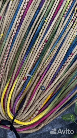 Войлочные дреды разноцветные