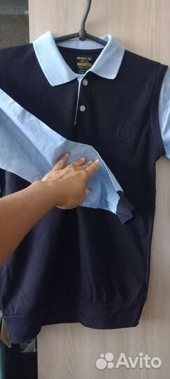 Рубашка обманка школьная рост 146