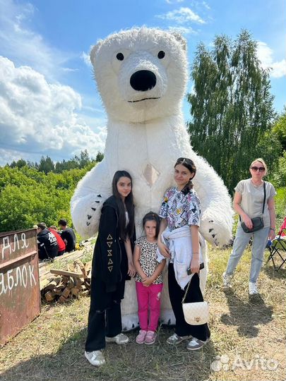 Белый мишка на праздник Ростовая кукла