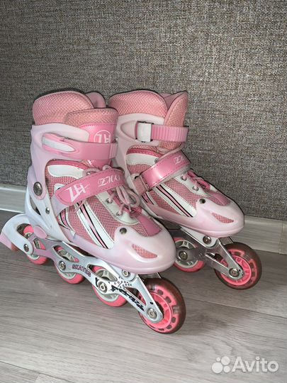 Ролики детские розовые