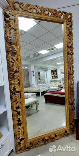 Зеркало напольное в полный рост массив дуба