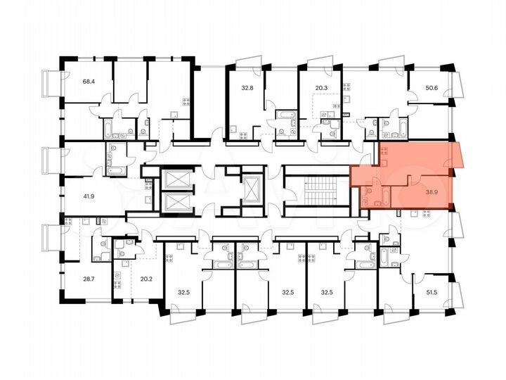 1-к. квартира, 38,9 м², 10/23 эт.