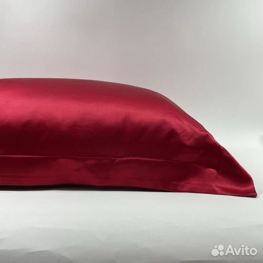 Красный комплект постельного белья из шёлка, 25 мм