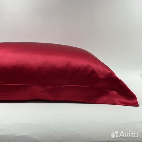 Красный комплект постельного белья из шёлка, 25 мм