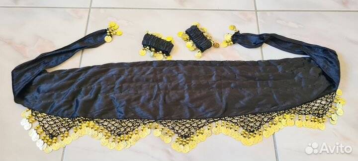 Пояс для танца живота belly dance с 2 браслетами