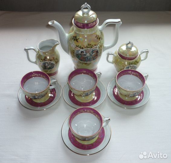 Фарфоровый кофейный сервиз гдр