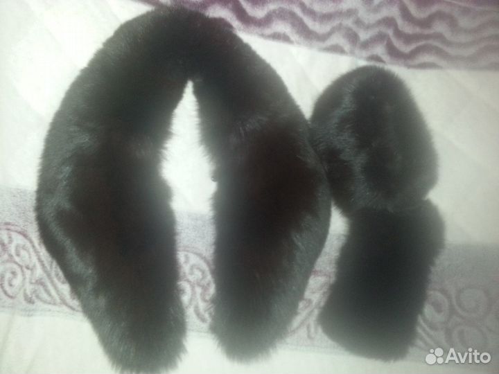 Воротник и нарукавники (манжеты) из чернобурки