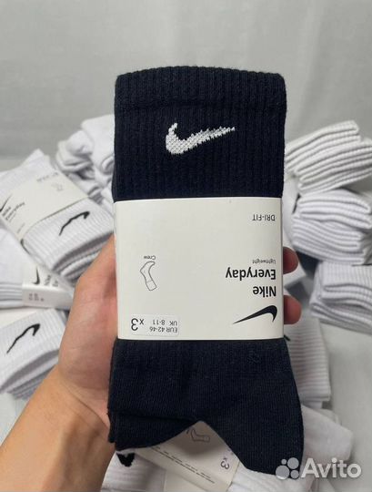 Носки nike высокие белые