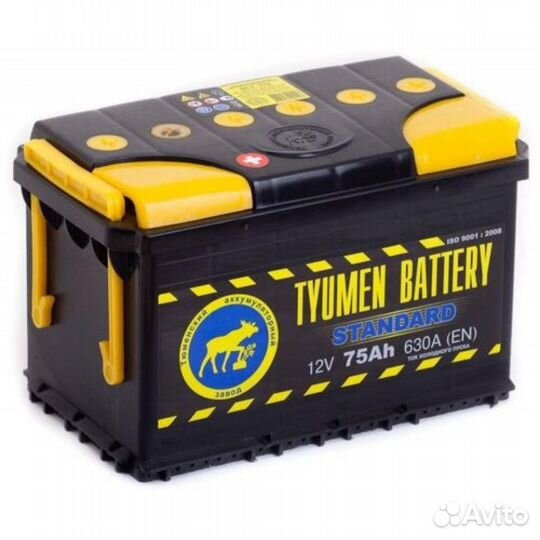 Аккумулятор Тюмень Standard 6ст-75 R+