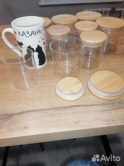 Стеклянные баночки, для хранения