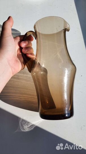 Кувшин, графин карамельное стекло СССР винтаж