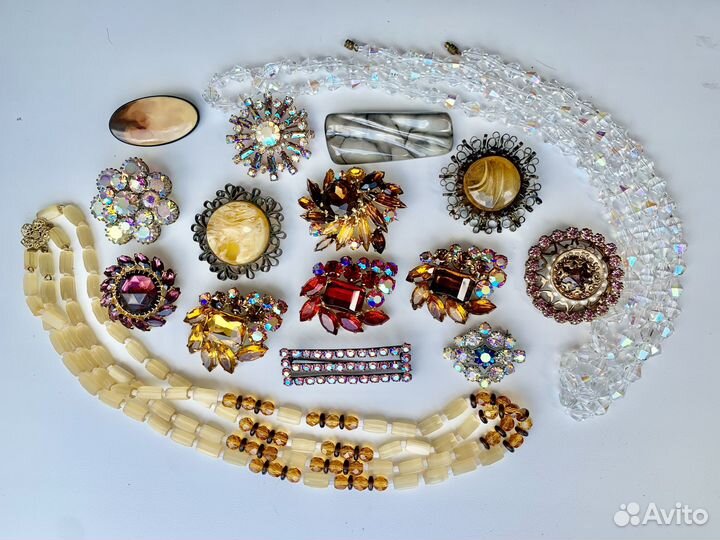 Винтажные броши и бусы Чсср и СССР