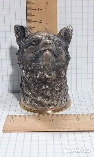 Охотничий стакан-перевёртыш ритон Волк Серебро