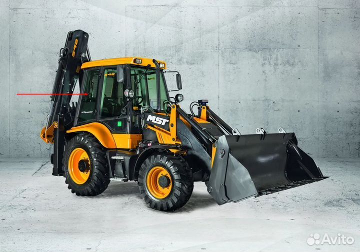 Стекло за дверью правое для погрузчика MST