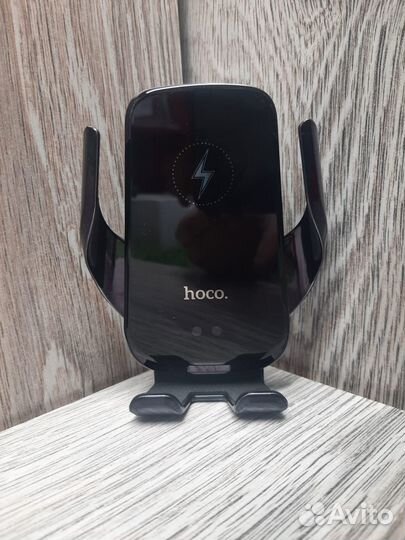 Автодержатель беспроводная зарядка hoco CA202
