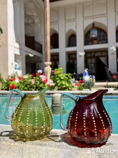 Соусник Кувшвин Цветное Стекло Ручная работа