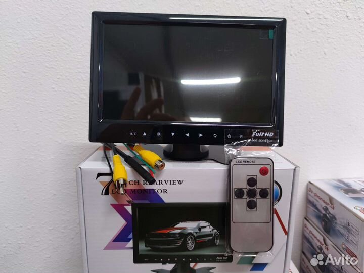 Монитор 7 дюймов в авто, сенсорные кнопки