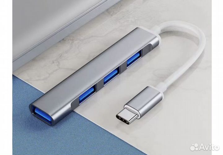 Переходник хаб разветвитель type-C - USB 3.0