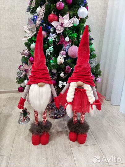 Скандинавский рождественский гном новогодний подар