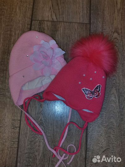 Шапка для девочки. 2 шт