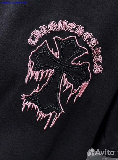 Футболка Chrome hearts чёрная с крестом