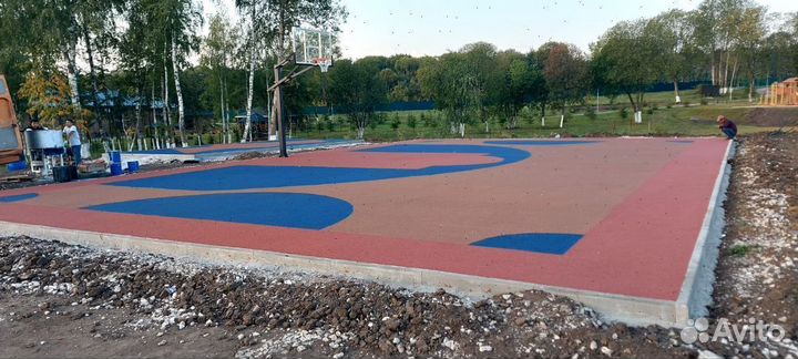 Бесшовное резиновое покрытие для детских площадок