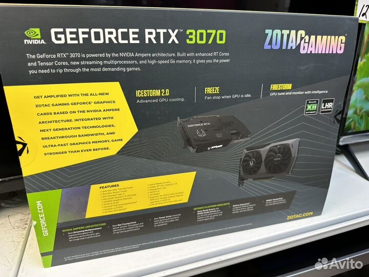 Видеокарта zotac twin edge 3070 LHR