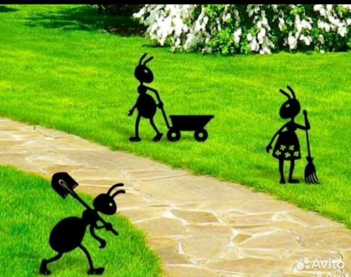 Садовые фигуры из металла муравьи