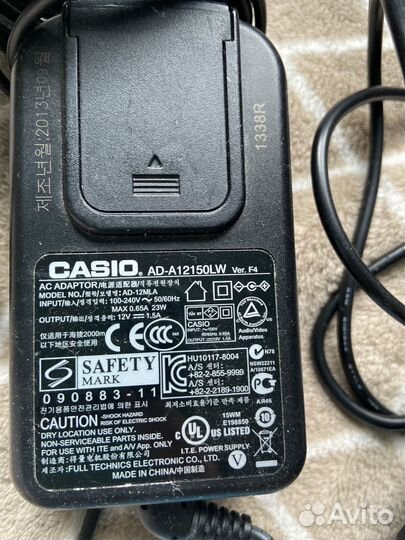 Блок питания для фотрепиано Casio 120, и педаль