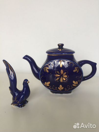 Винтаж чайник СССР фарфор старая гжель