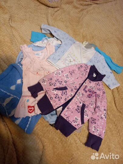 Детская одежда для девочек пакетом 68-80