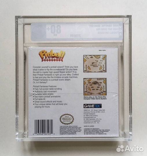 Pinball Fantasies Nintendo Game Boy VGA 80+ Новая