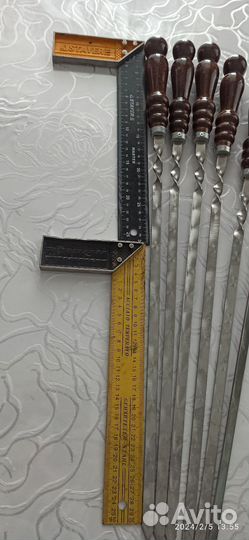 Шампура из нержавеющей стали, длина 62 см