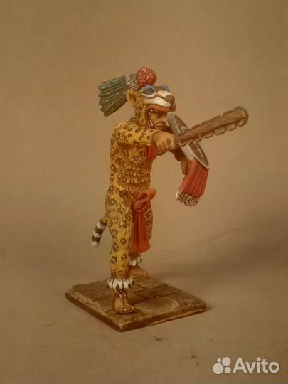 Оловянная миниатюра. Человек-леопард. 54мм