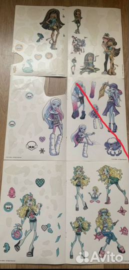 Наклейки Монстер Хай, Мстители, Винкс и другие