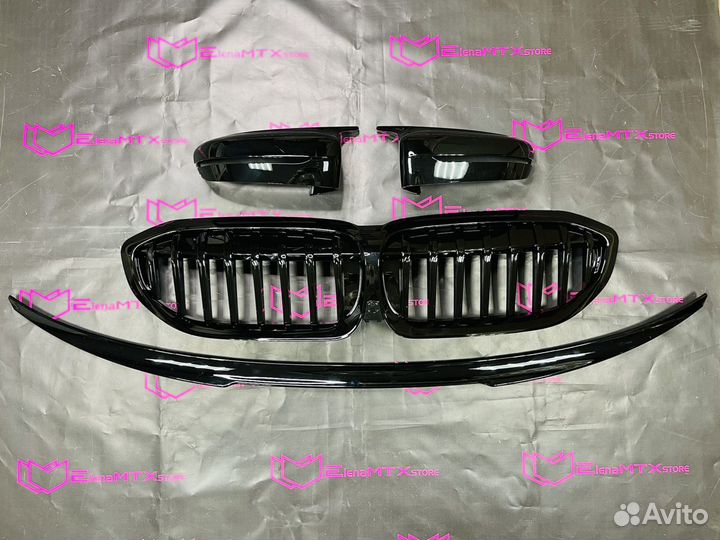 Спойлер ноздри накладки зеркал BMW G20