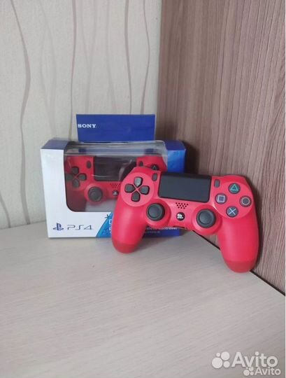 Джойстик PS4 красный(новый)