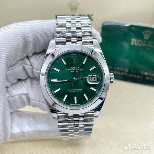 Rolex datejust mint green Dial Stainless steel