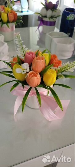 Букет цветов из мыла