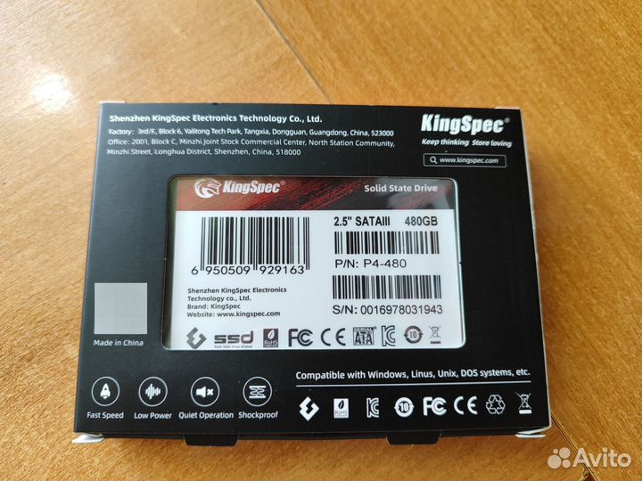 SSD Kingspec 480gb