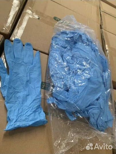 Перчатки медицинские нитриловые