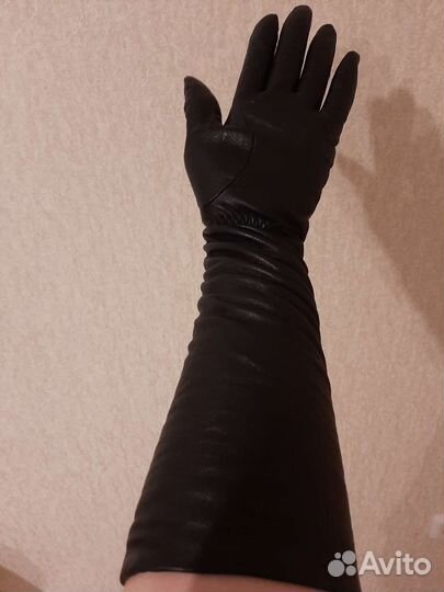 Перчатки женские кожаные