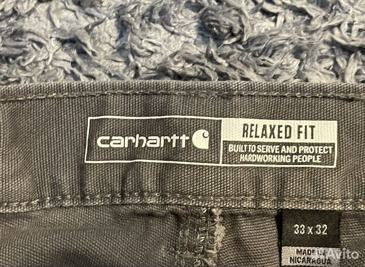 Серые штаны carhartt мужские