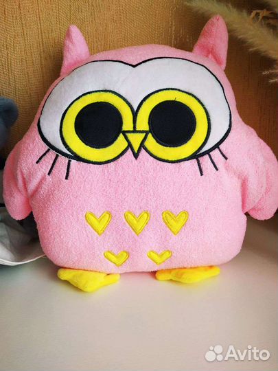 Игрушка сова с пледом 3 в 1