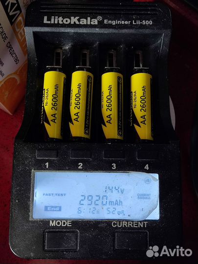 4шт аккумулятора AA LiitoKala 2600mAh