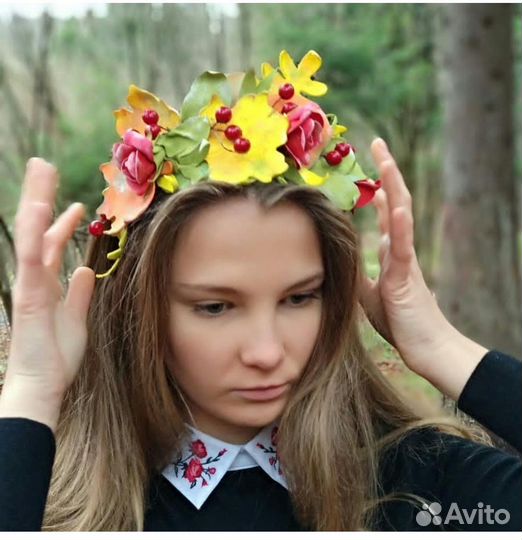 Осенний венок на голову