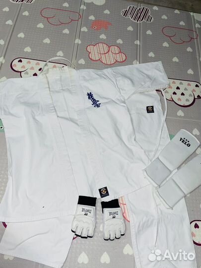 Кимоно+защита,перчатки для карате Кёкусинкай р160